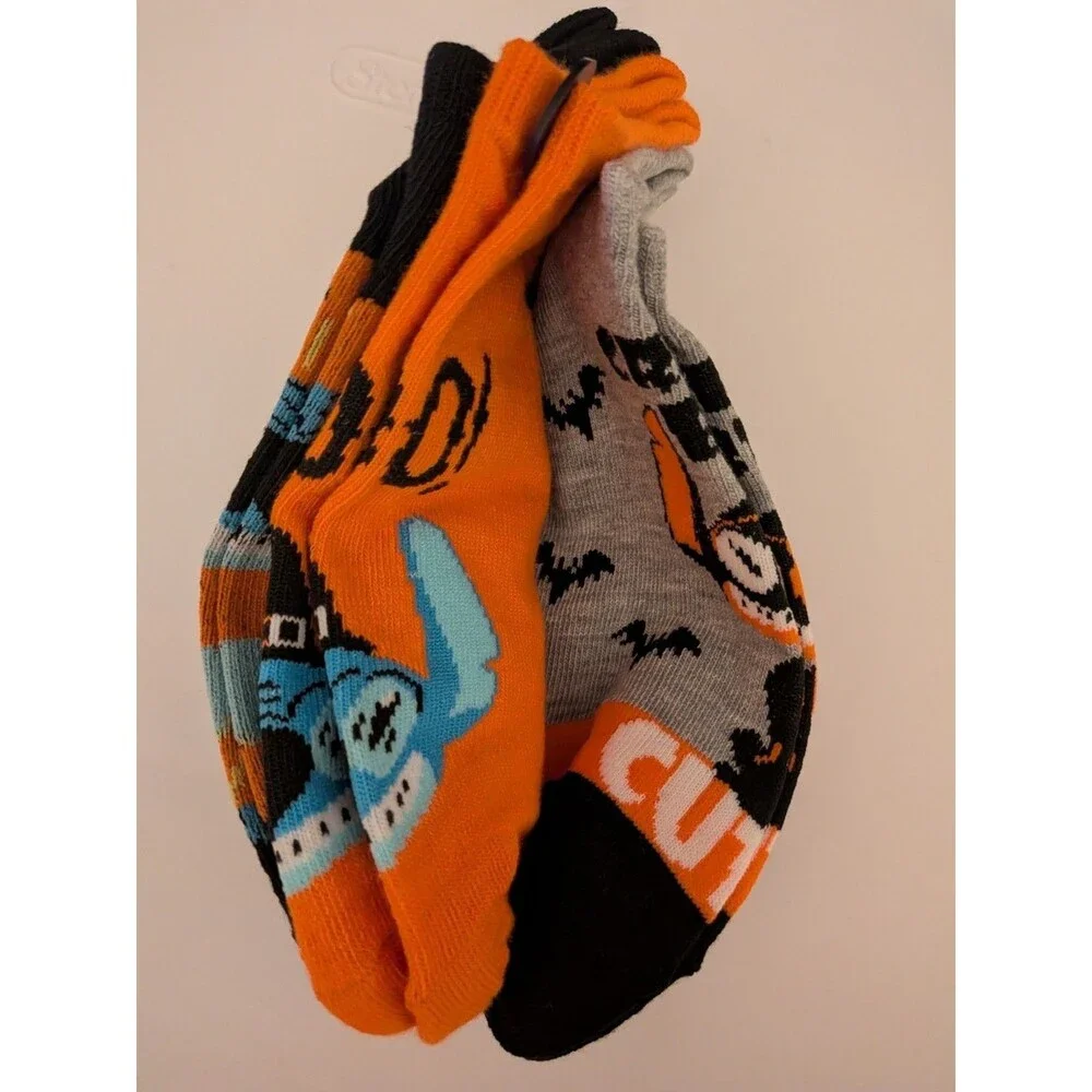 Womens 3 Pair Disney Stitch No-Show Low Cut Halloween Socks